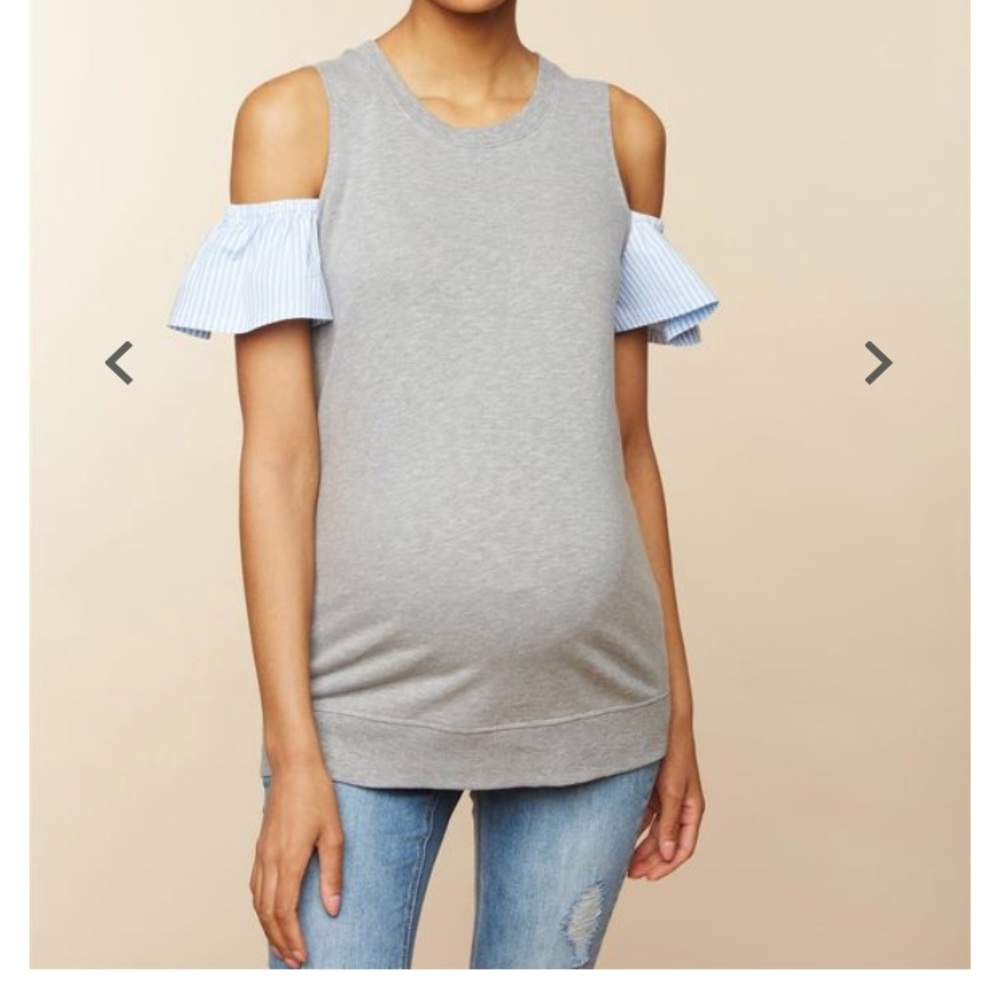 2 for 25-Off the shoulder Maternity Shirt
